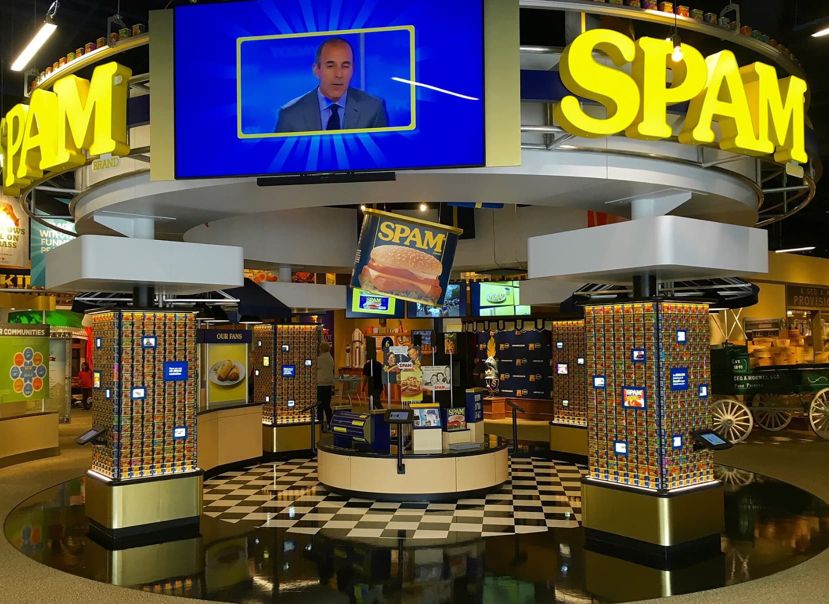 “There is a museum in Austin, MN dedicated to Spam, and it tells the history of Hormel company, the origins of the canned product, and its place in world culture. The Spam Museum is free of charge, and the volunteer guides, known as Spambassadors, offer visitors tours and free Spamples to savor.”
